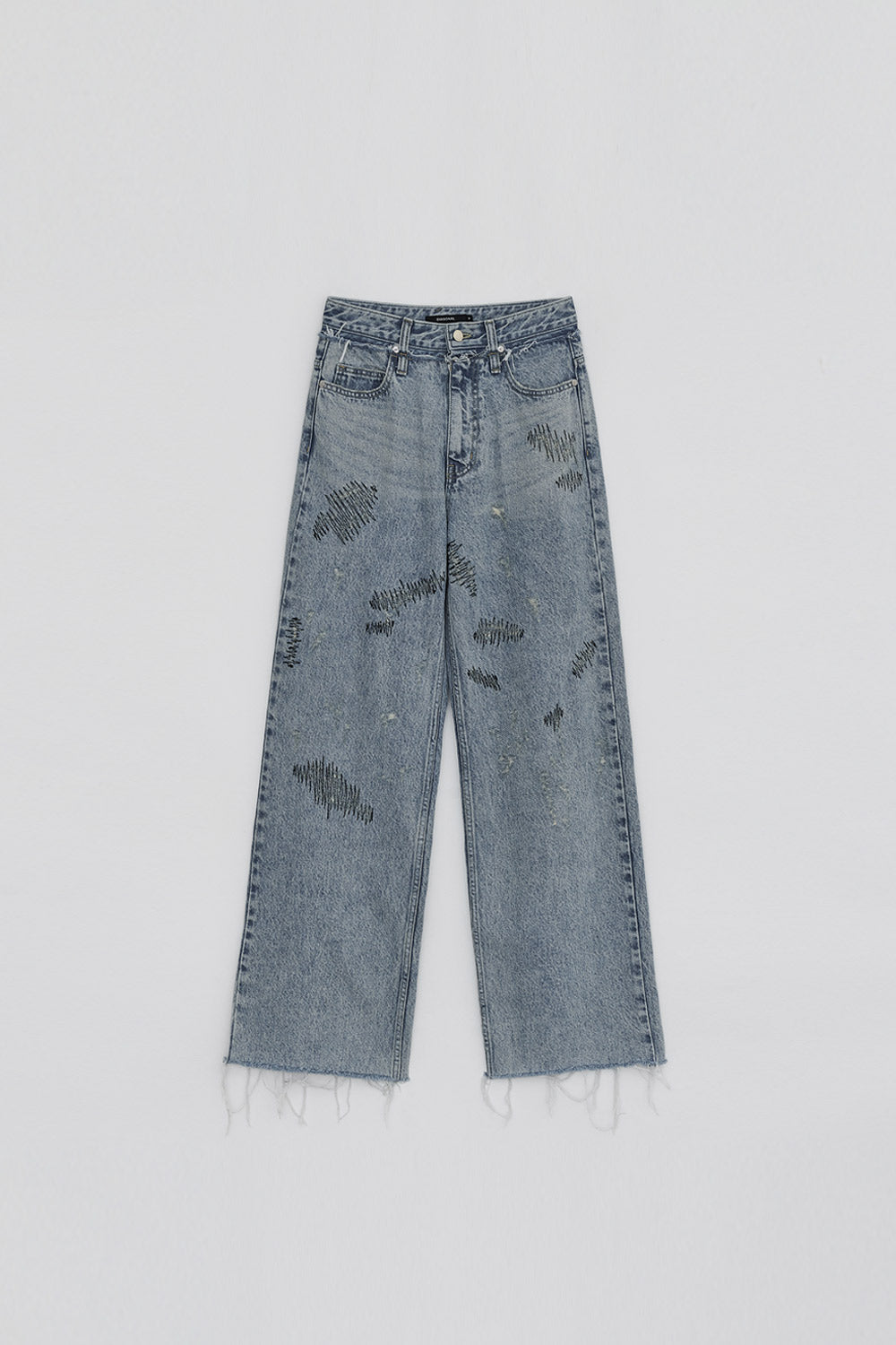 STITCHED DENIM PANTS