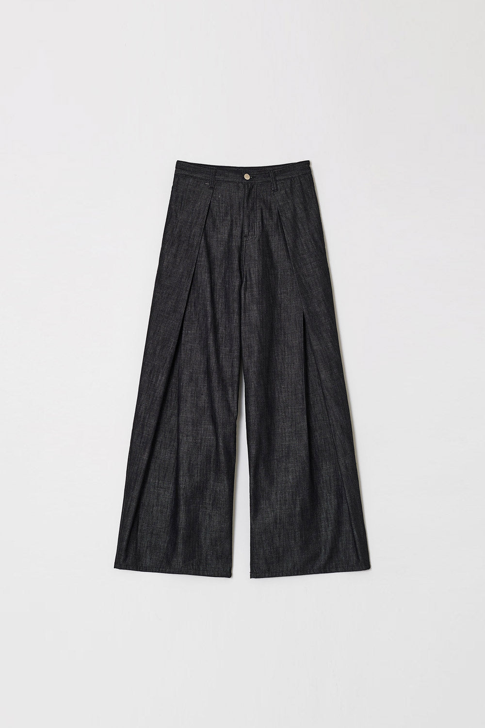 RELAXED WIDE DENIM PANTS BLACK