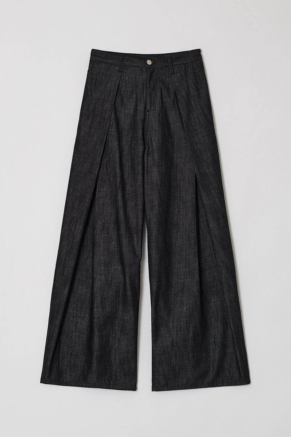 RELAXED WIDE DENIM PANTS BLACK