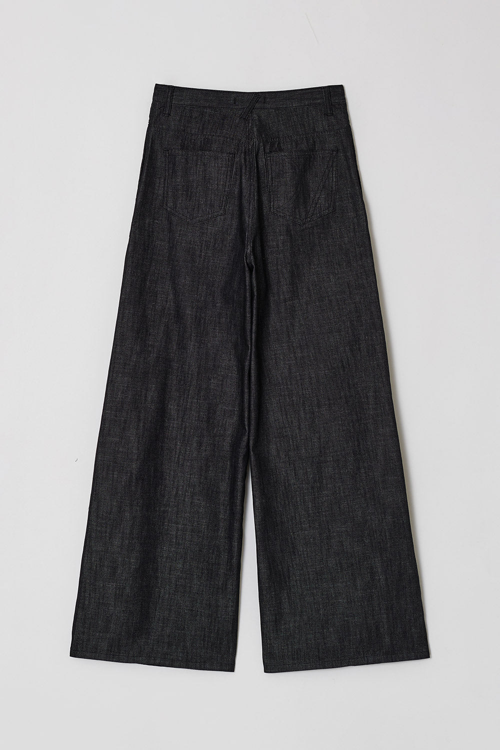 RELAXED WIDE DENIM PANTS BLACK