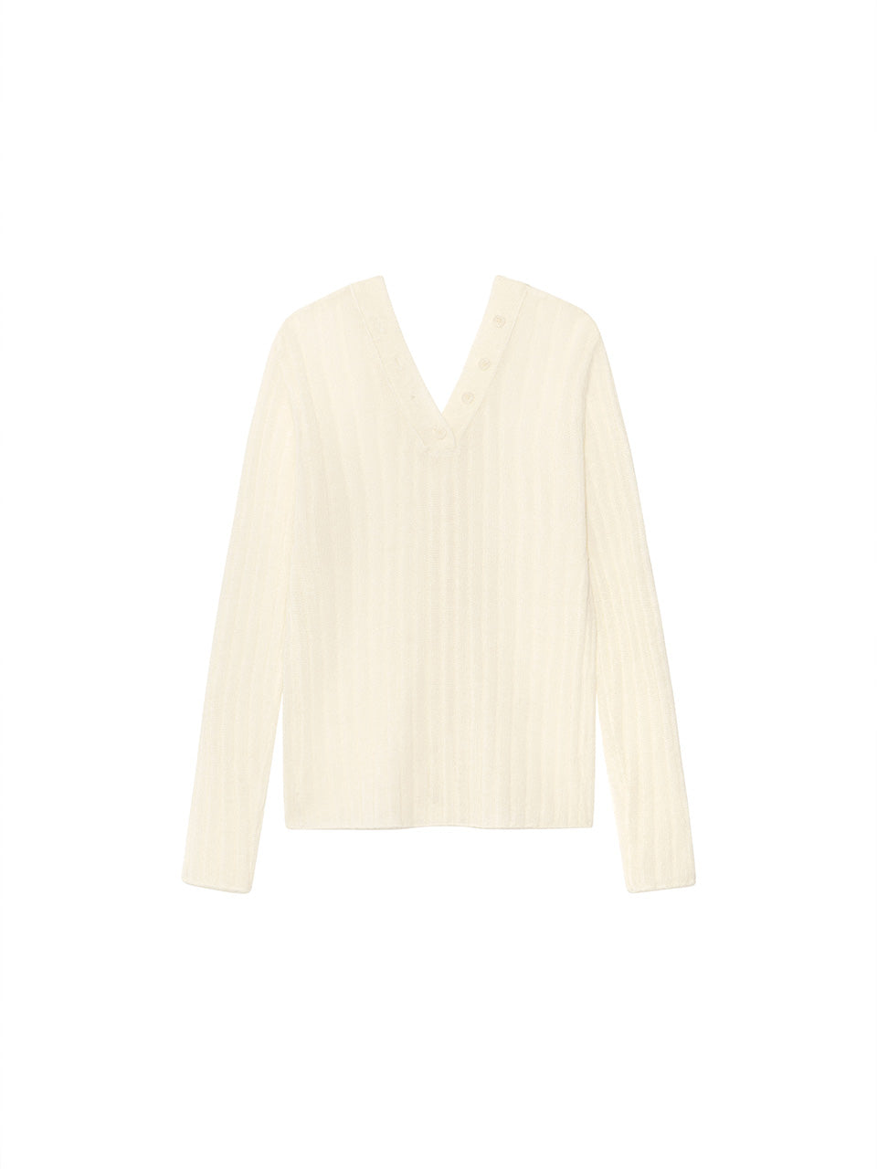 Kijun WOMEN Two-Way Buttons Cardigan Ivory