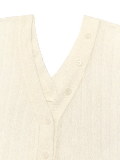 Kijun WOMEN Two-Way Buttons Cardigan Ivory