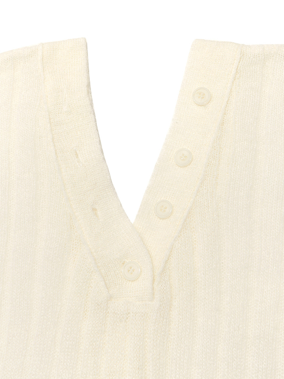 Kijun WOMEN Two-Way Buttons Cardigan Ivory