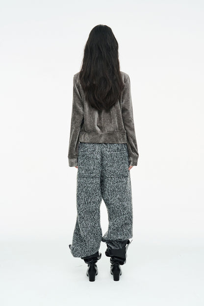 HAIRY WIDE PANTS / CHARCOAL