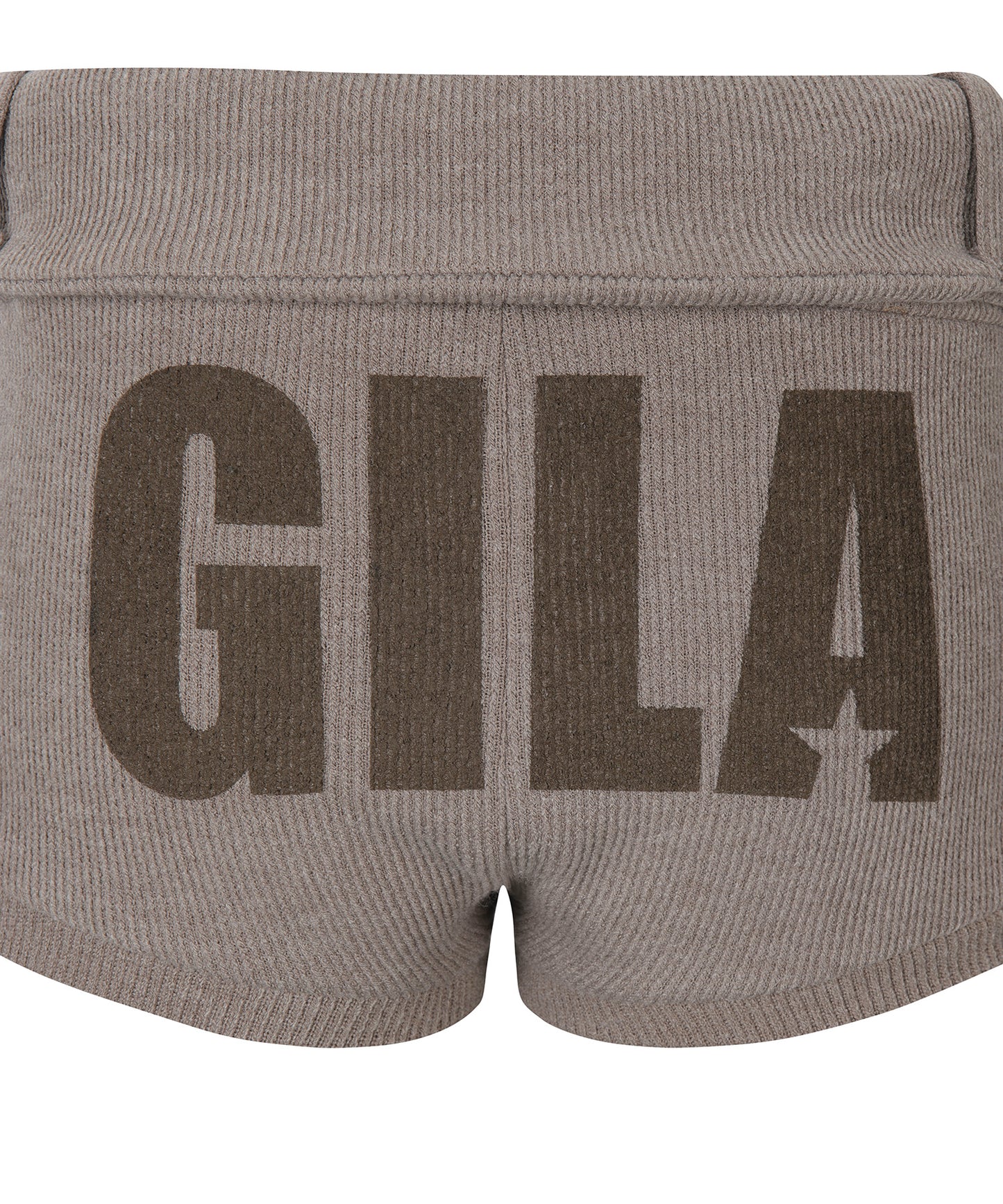 BOLD LOGO POCKET KNIT SHORTS_BROWN
