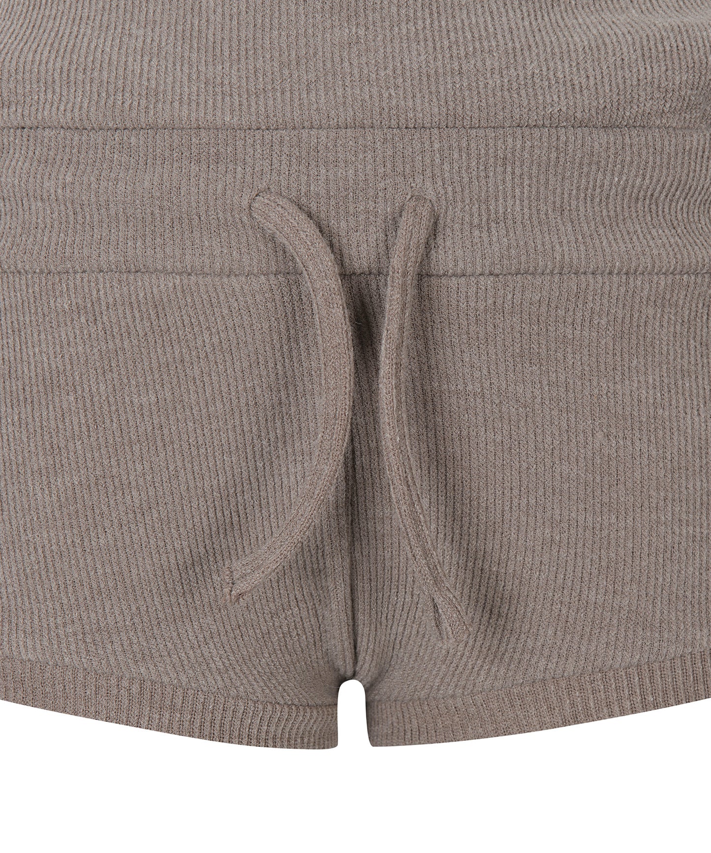 BOLD LOGO POCKET KNIT SHORTS_BROWN