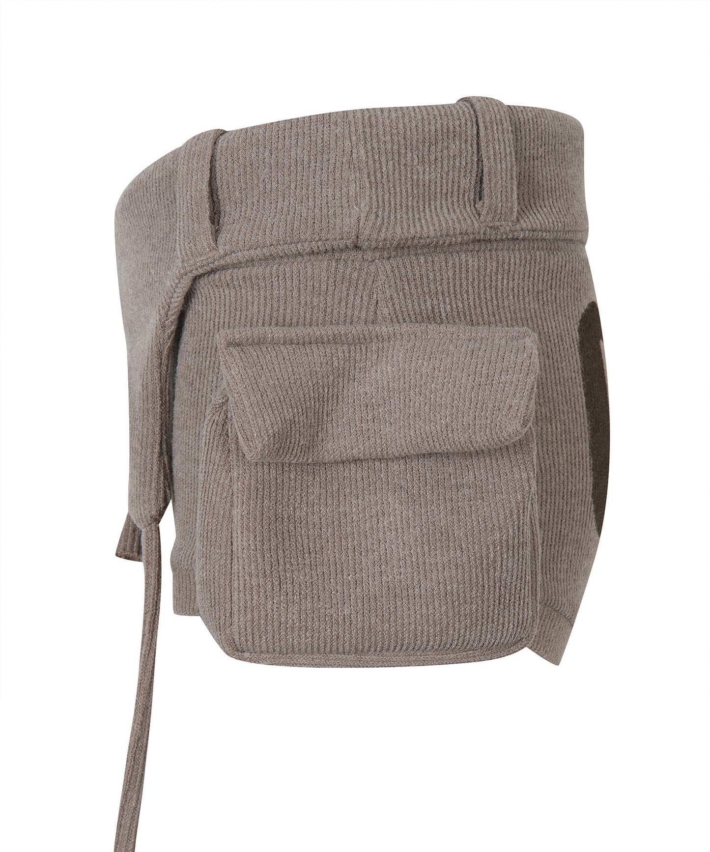 BOLD LOGO POCKET KNIT SHORTS_BROWN