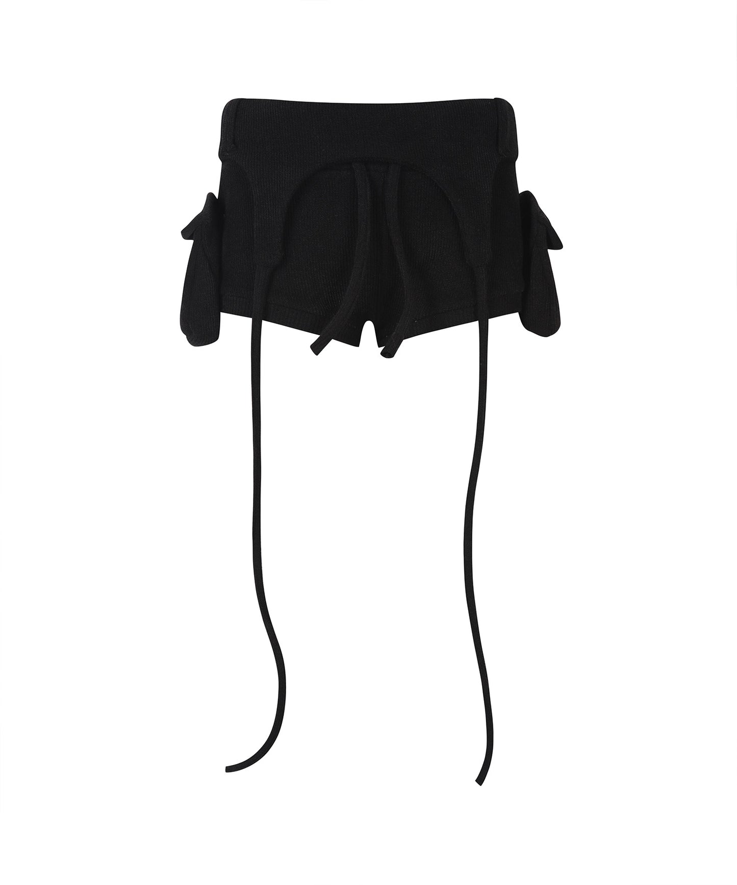 BOLD LOGO POCKET KNIT SHORTS_BLACK