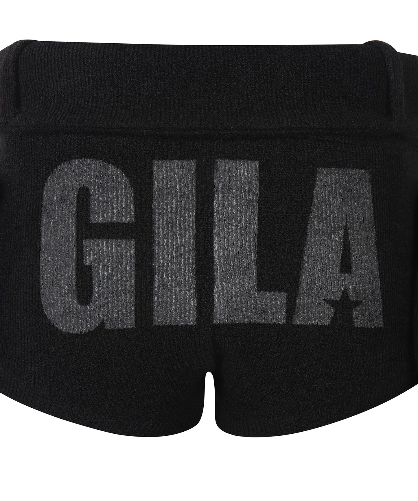 BOLD LOGO POCKET KNIT SHORTS_BLACK