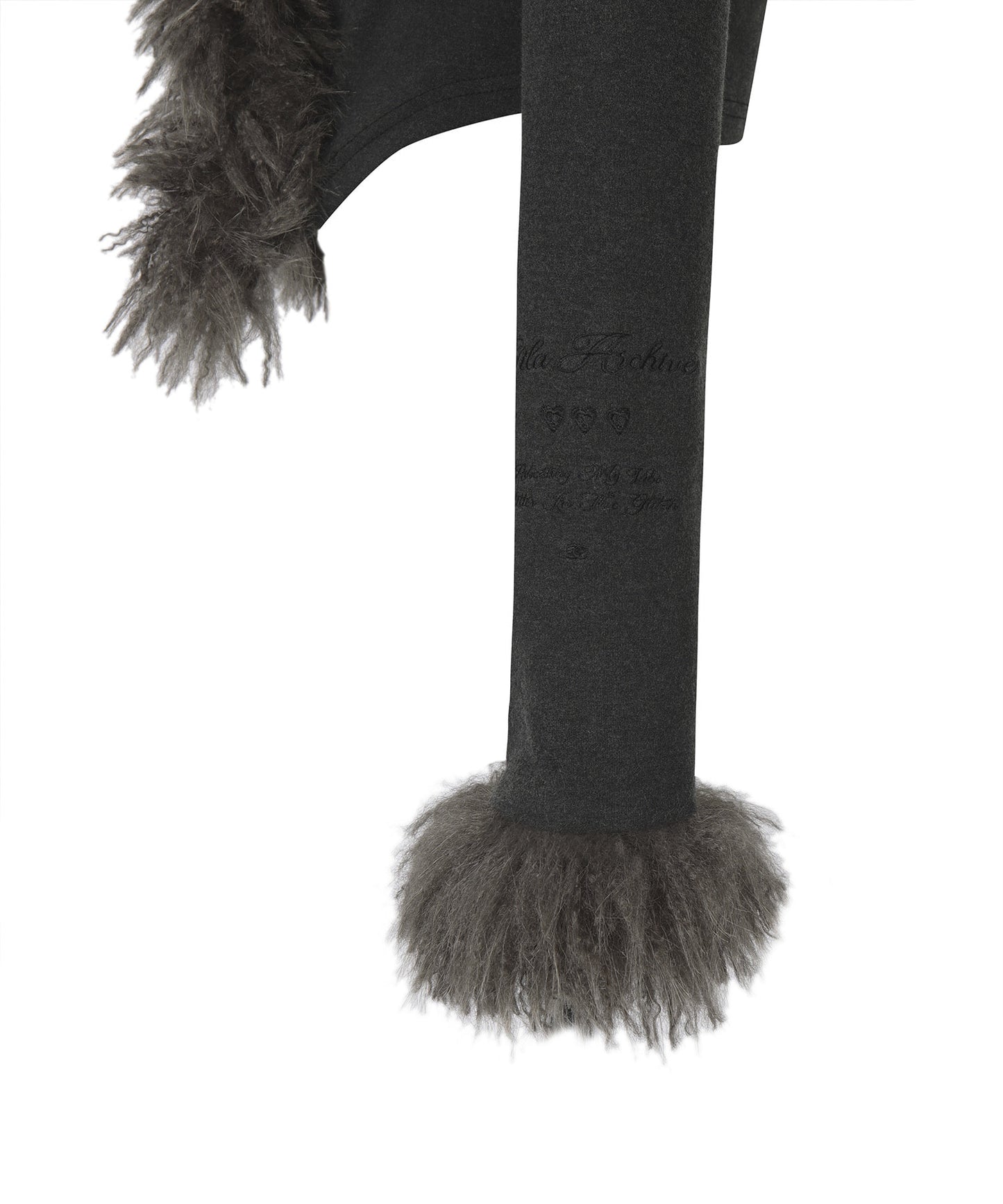 FUR TRIMMING CARDIGAN_BLACK