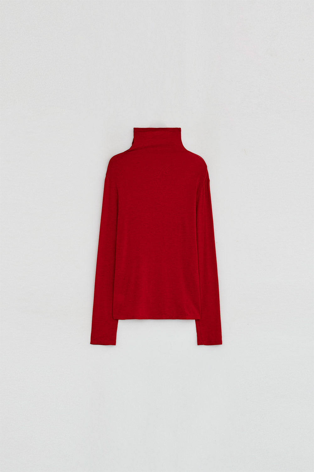 DIAGONAL BUTTON SLIT TOP-RED