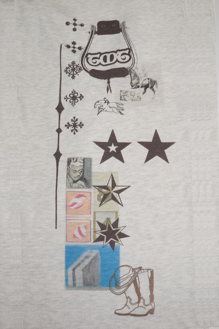 PRINTED WAFFLE PANTS (IVORY)