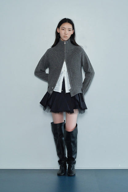 Lace Frill Dress / Black