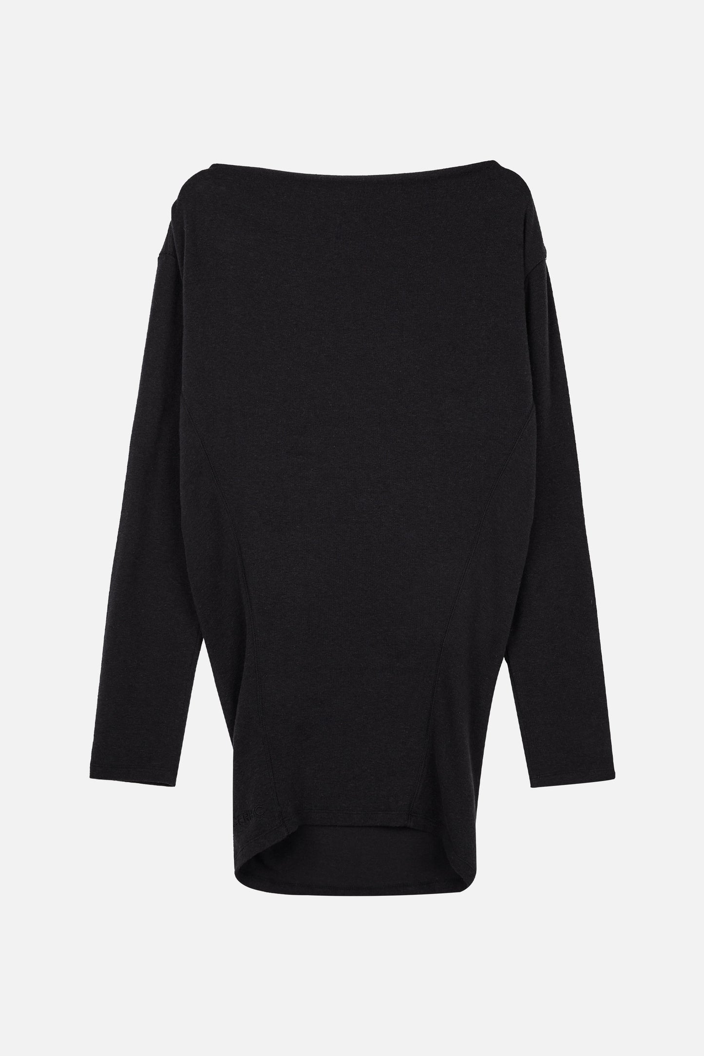 INCISION TAPERED TOP / BLACK