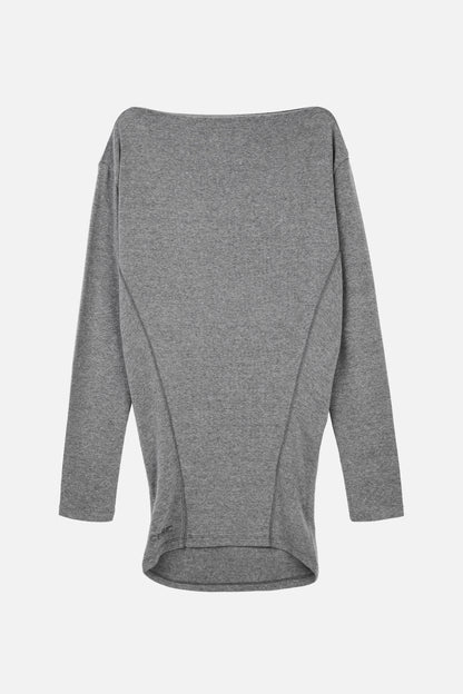 INCISION TAPERED TOP / GRAY