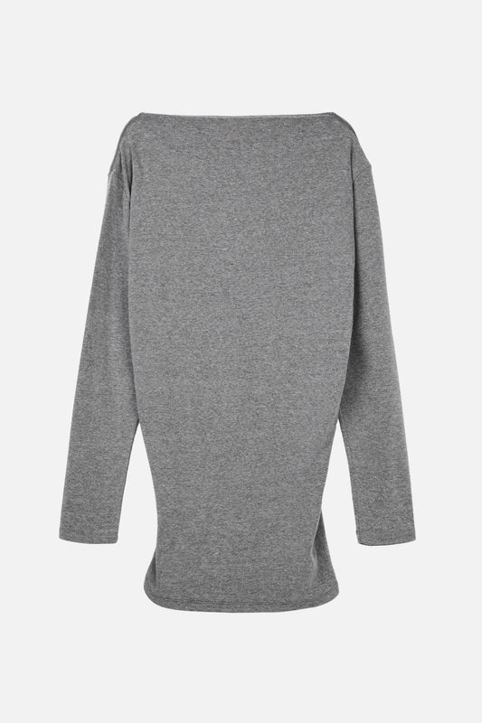 INCISION TAPERED TOP / GRAY