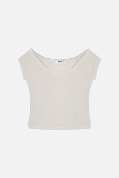 VELVET RAGLAN TOP / LIGHT GRAY