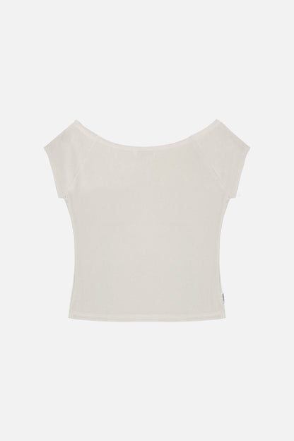 VELVET RAGLAN TOP / LIGHT GRAY