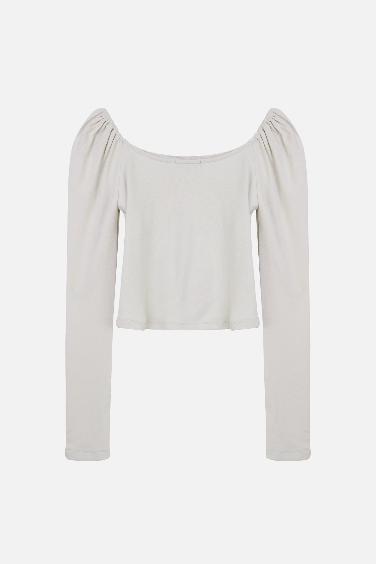 RUCHED SHIRRING TOP / GRAY