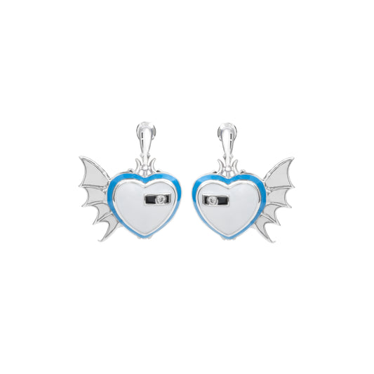 Heart Fish Oil Drop Earrings