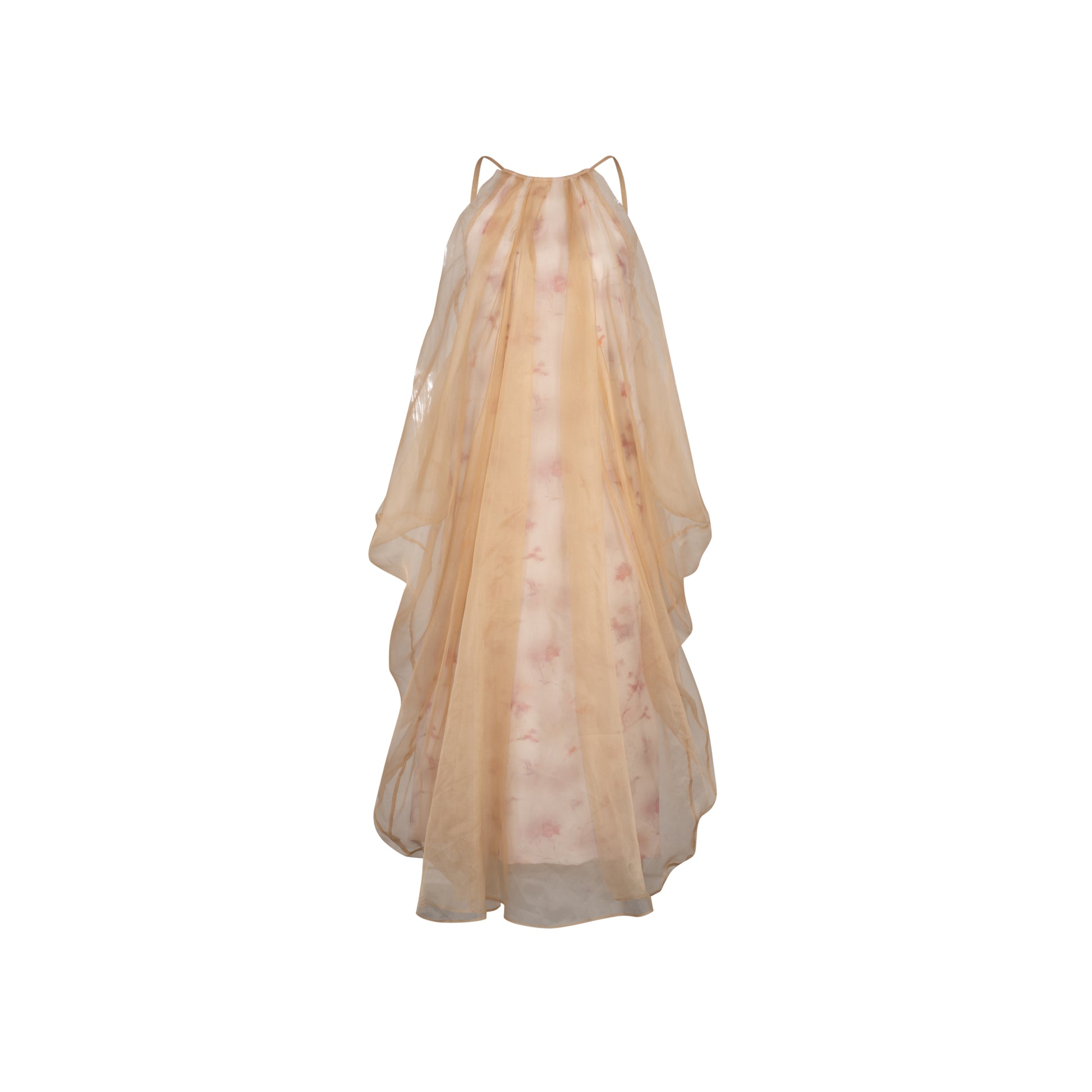 Apricot Halter Neck Dress - Stunning MARBLE EYE Design | LuMa Porter Apricot Halter Neck Dress - Stunning MARBLE EYE Design | LuMa Porter