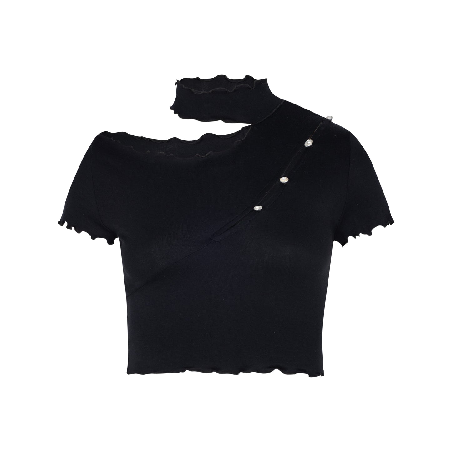 Black Design-Oriented Top