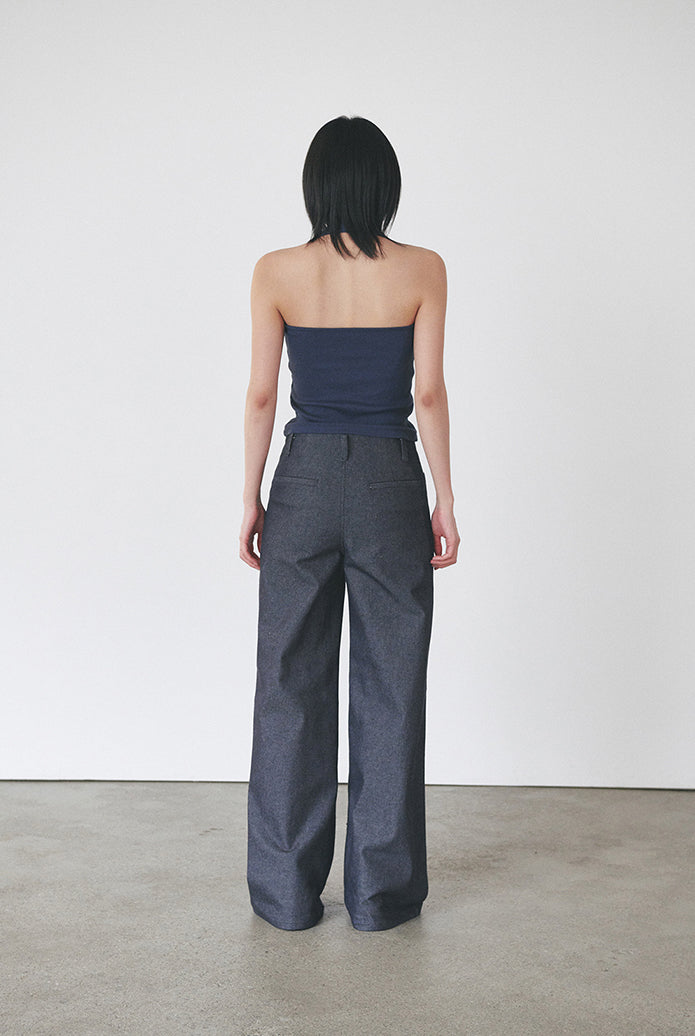 HALTER SLEEVELESS - NAVY