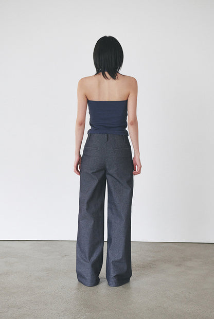 HALTER SLEEVELESS - NAVY