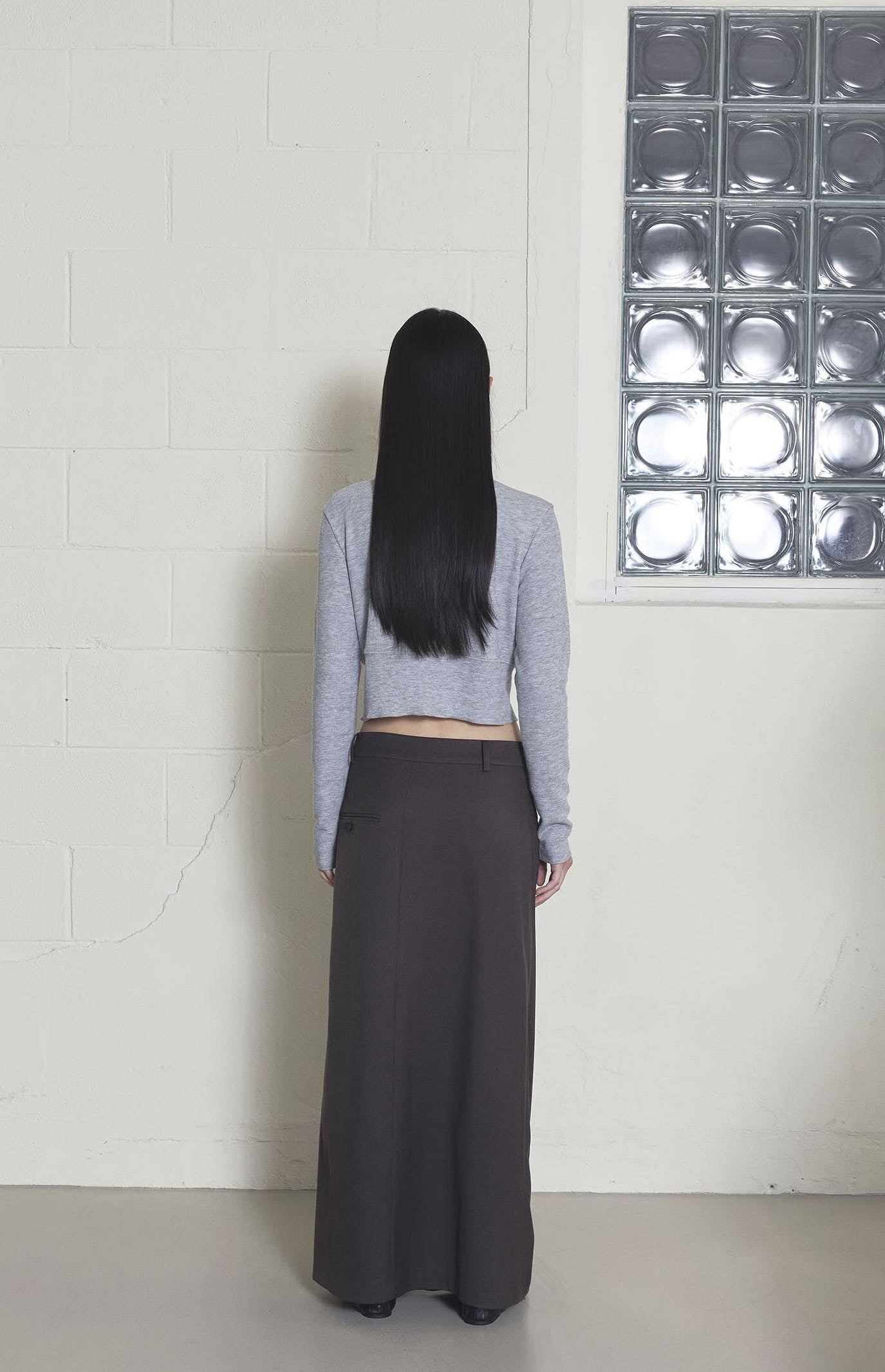 DOUBLE WAIST WRAP SKIRTS BROWN