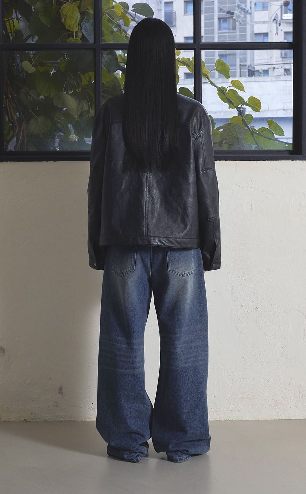 LEATHER ZIP-UP JACKET