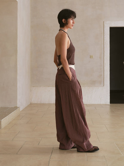 Plum Summer Linen Set