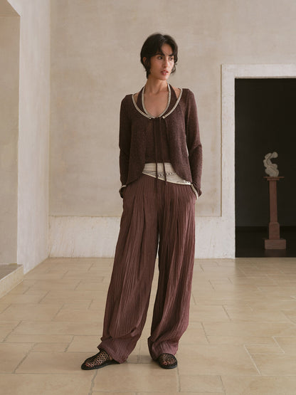 Plum Summer Linen Set