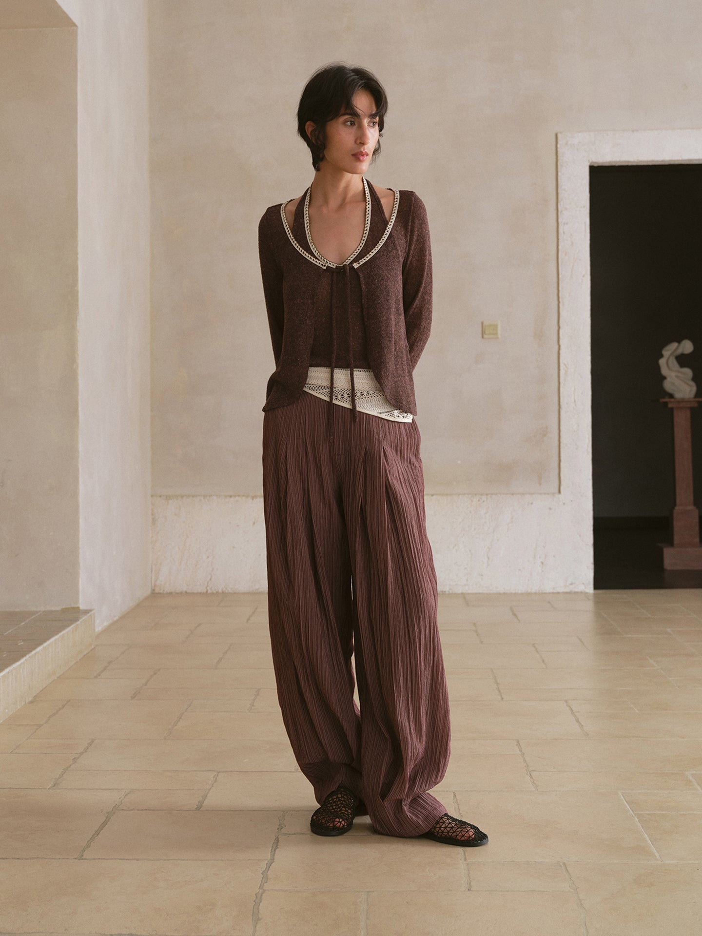 Plum Summer Linen Set
