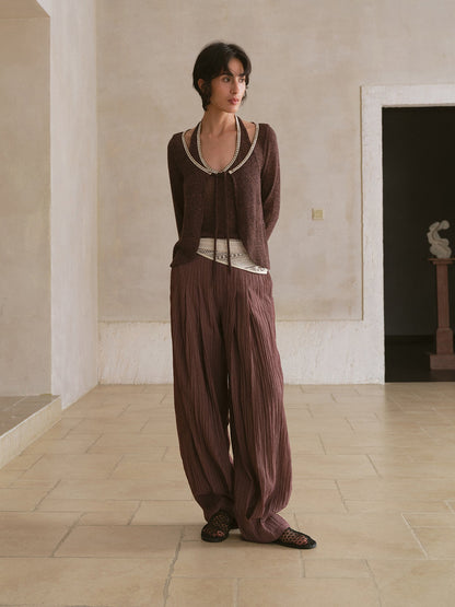 Plum Summer Linen Set