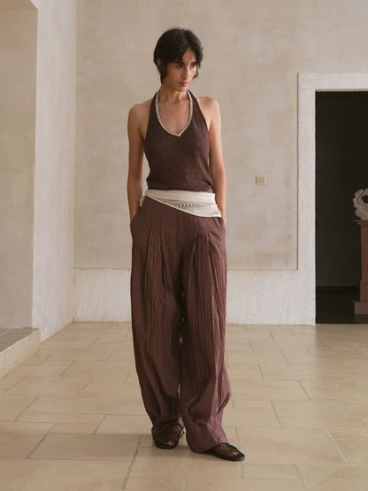 Plum Summer Linen Set