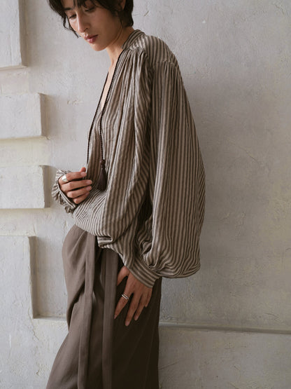Earl Grey Pleated Top