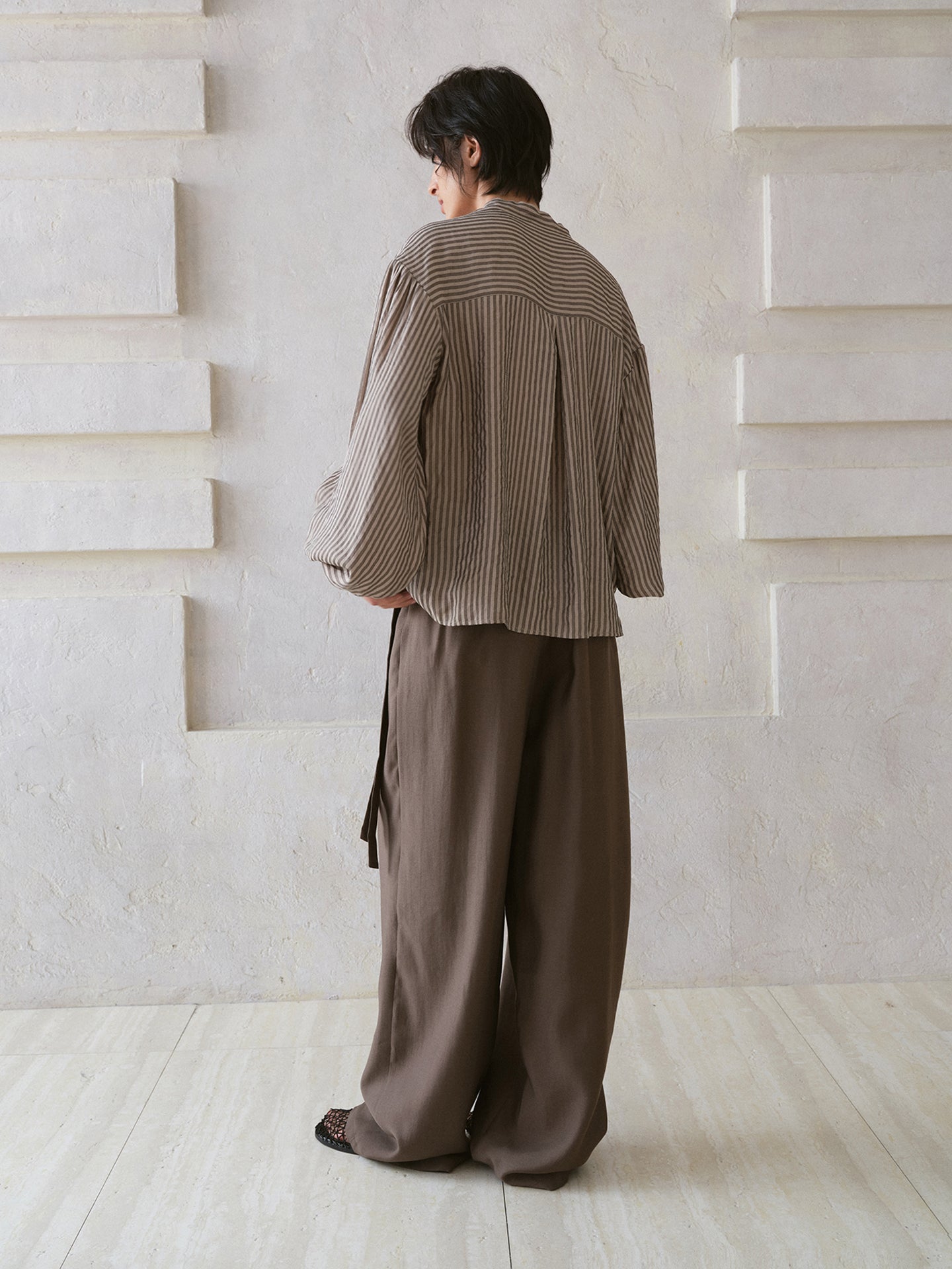 Earl Grey Pleated Top
