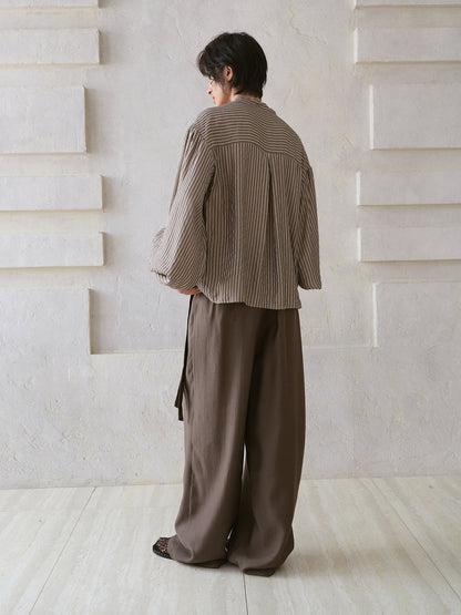 Earl Grey Pleated Top