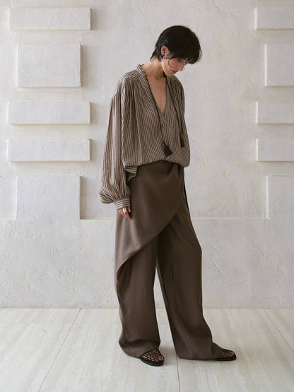 Earl Grey Pleated Top