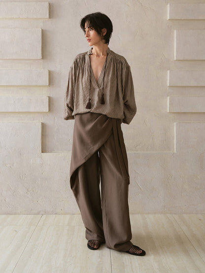 Umber Drapery Trousers