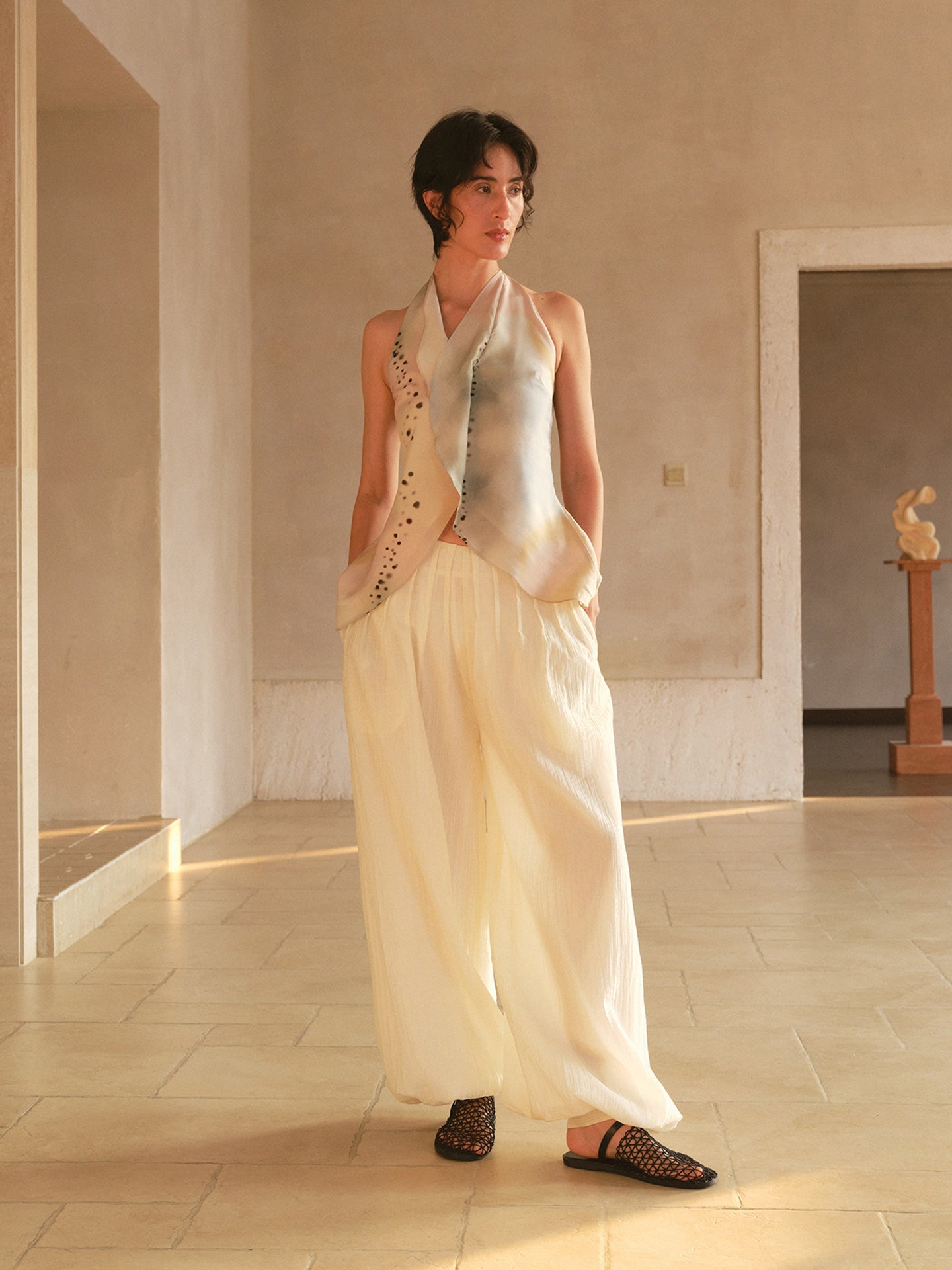 Ivory Balloon Trousers