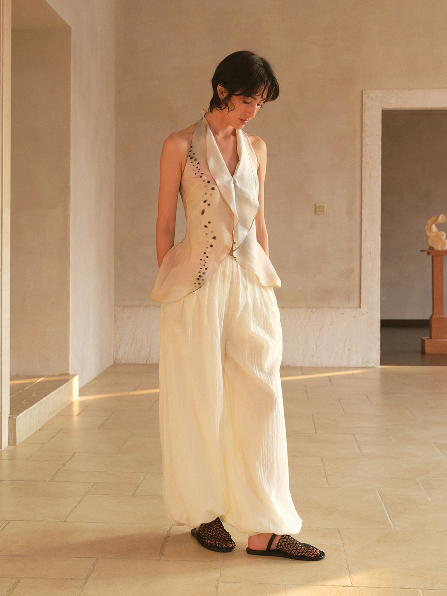 Ivory Balloon Trousers