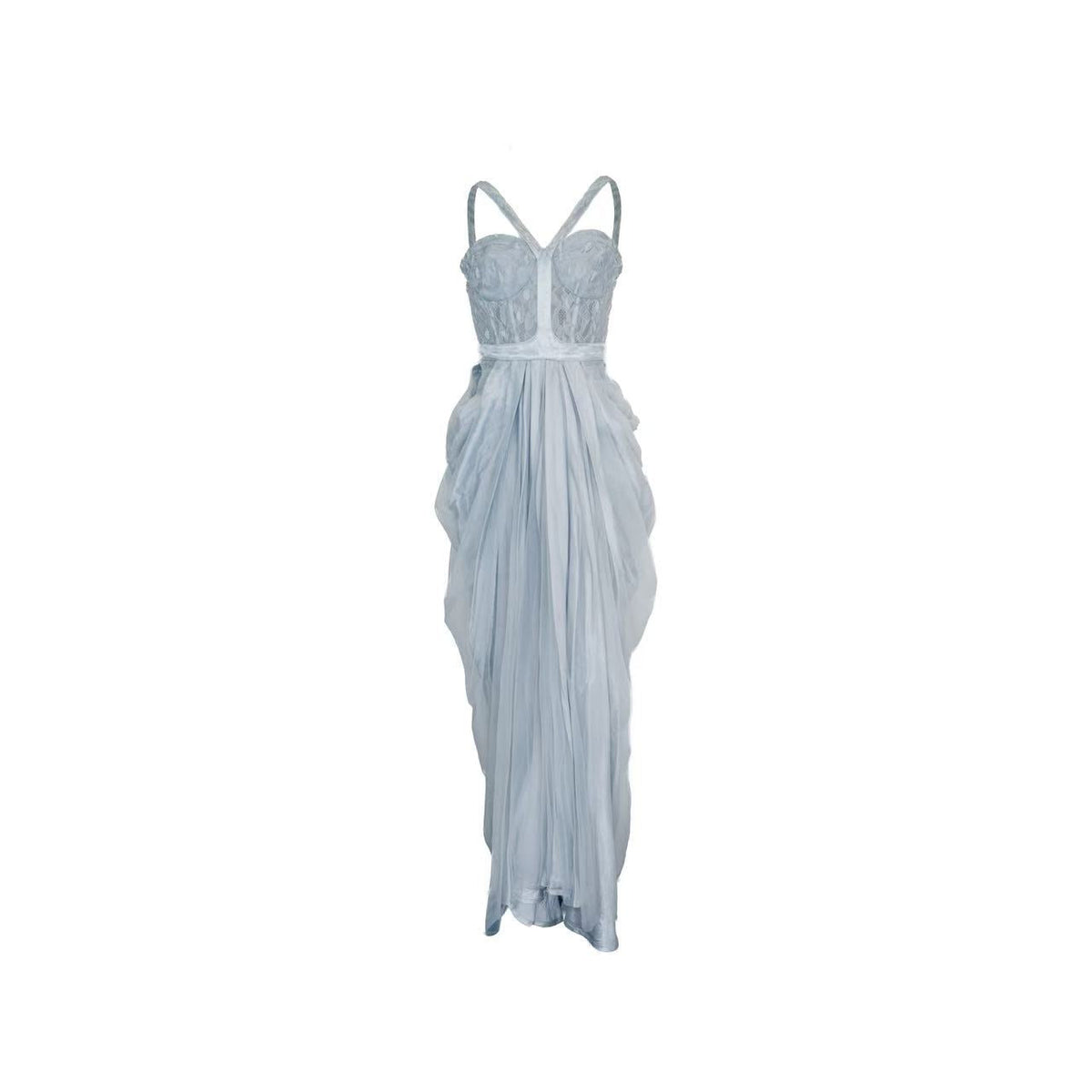 Hollow Flower Vase Maxi Dress