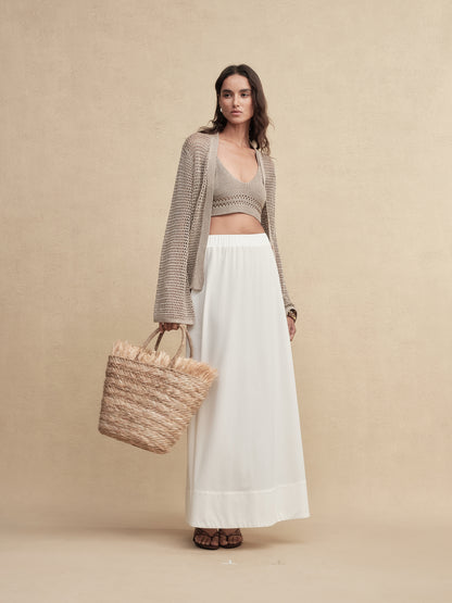 Gold-Dusted Knit Cardigan
