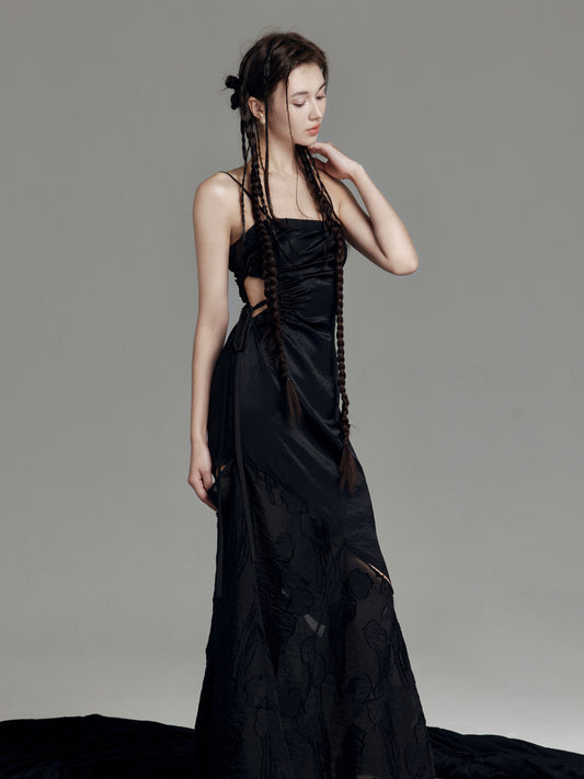 Black Spaghetti Strap Maxi Dress