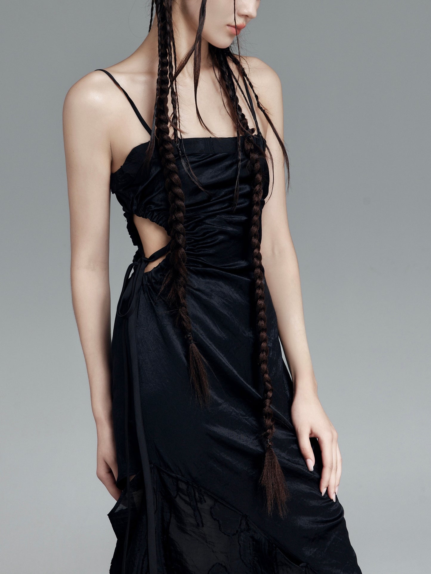 Black Spaghetti Strap Maxi Dress