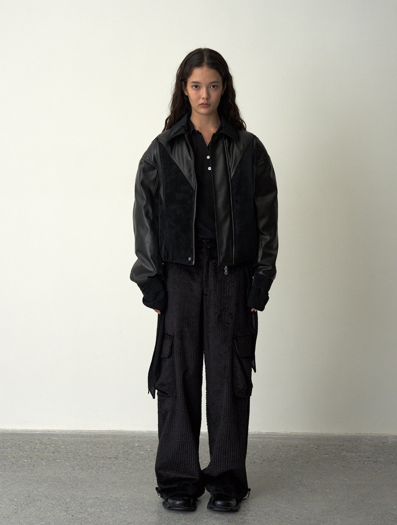 dollhaus-lether-flight-puffer-jacket-black