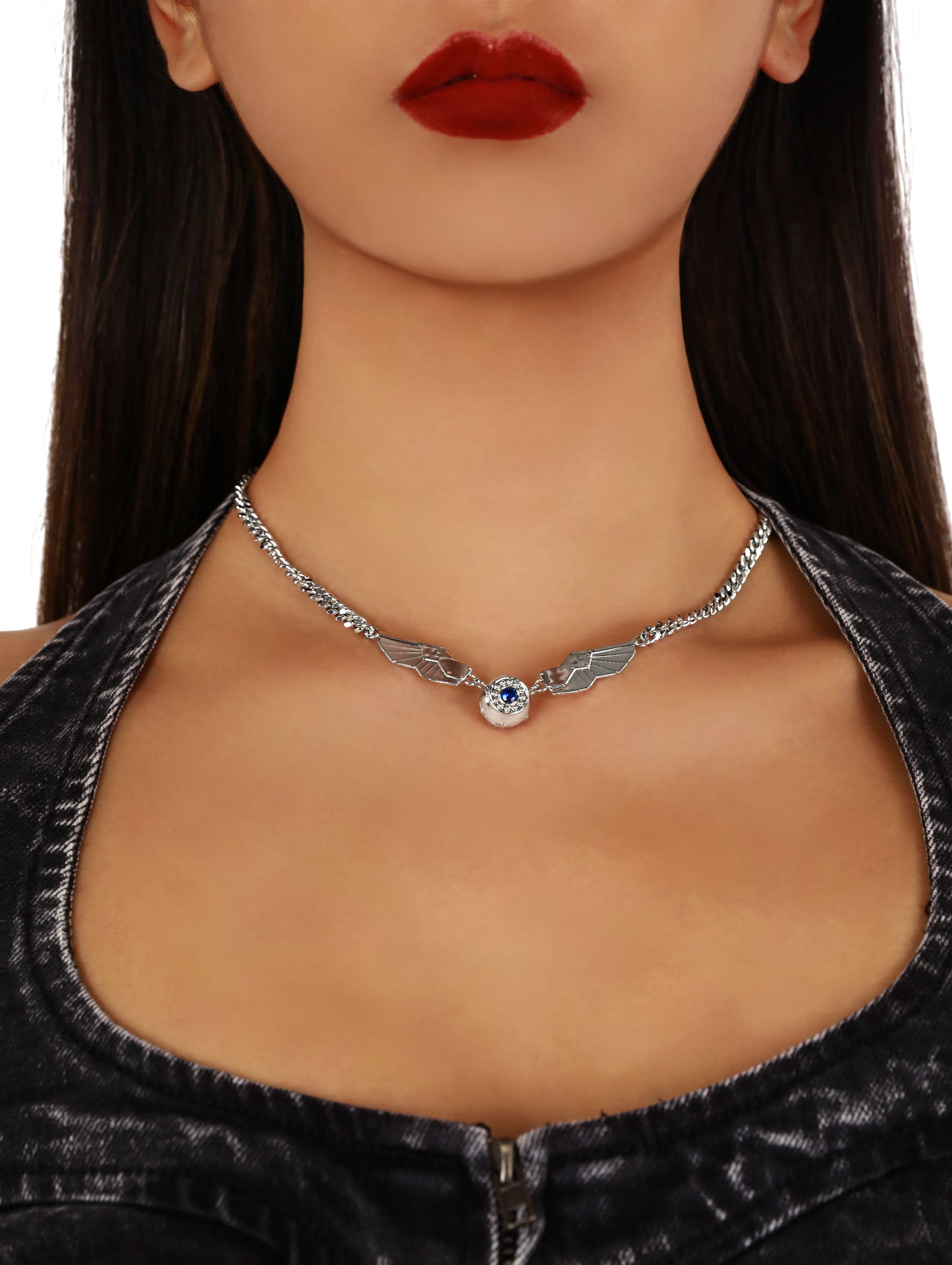 Tomorrow's Girl Series - Angel Eye Choker Necklace (Silver)