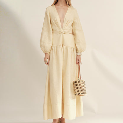Shimmer Linen Separate Maxi Dress