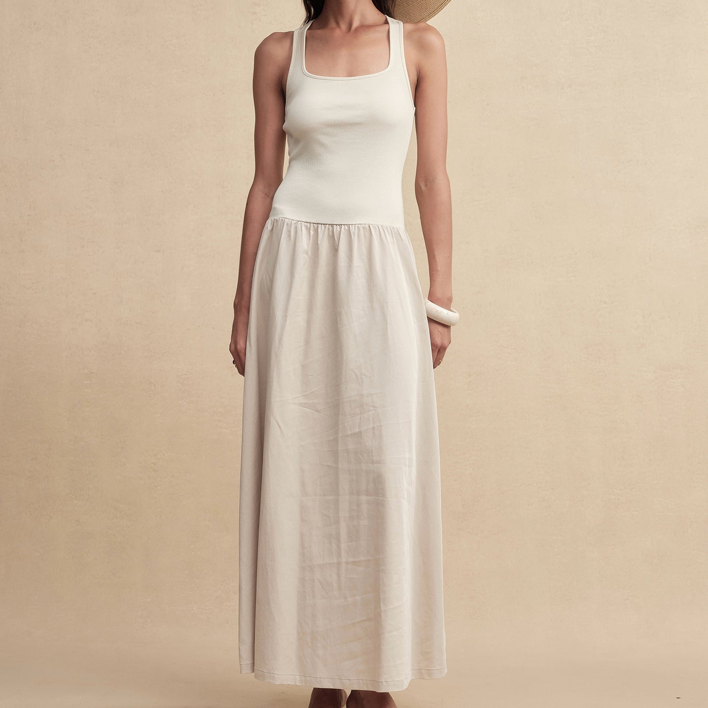 Timeless Capsule Classic Minimalist I-Back Panel Maxi Dress